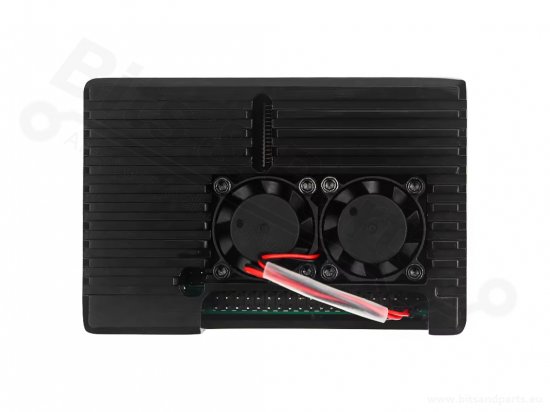 Raspberry Pi 4B Aluminum Case Black with 2 fans
